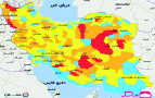 نقشه جدید رنگ‌بندی کرونایی