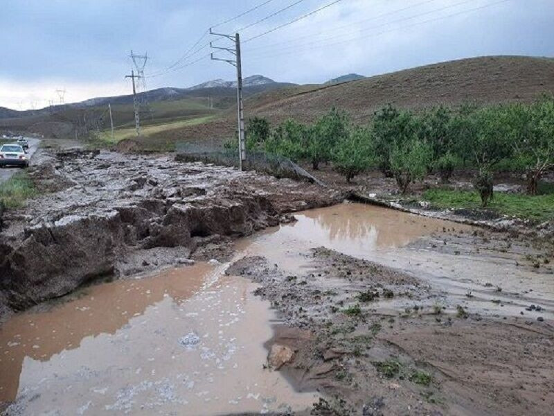 خسارات سیل به محصولات کشاورزی ۳۰ روستا  در الموت