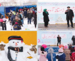 ساخت ۱۵۰ آدم برفی در جشنواره خانوادگی زمستانه آدم برفی در اراک